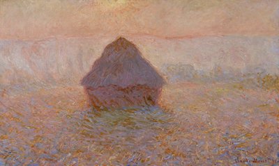 Meule de foin, soleil dans la brume, 1891 - Claude Monet